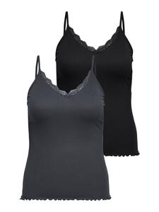 Топ ONLY Carmakoma CARSILLE, темно-серый/черный