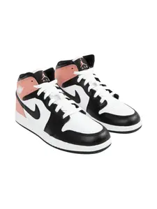 Кроссовки Air Jordan 1 Mid Jordan Kids, белый