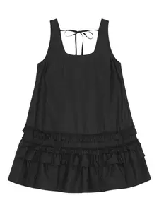 Поплиновое платье GANNI, черный