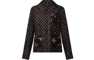 Пижама женская Louis Vuitton с логотипами, коричневый / черный