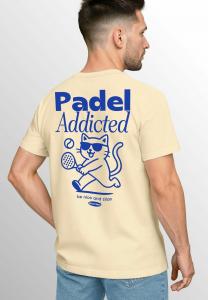 Футболка Neverless BACK PADEL TENNIS FUNS AUS KATZE, Natur/Beige