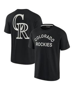 Черная мужская и женская супермягкая футболка Colorado Rockies с коротким рукавом Fanatics Signature
