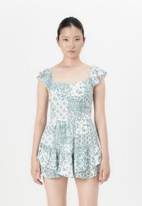 Платье Hollister Co. FLUTTER SLEEVE PINCH BUST MINI SKORT DRESS , White