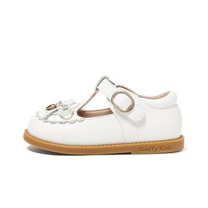 Детские кожаные туфли Princess Collection Breathable Balance для детей от 3 до 7 лет Snoffy, кремовый/белый