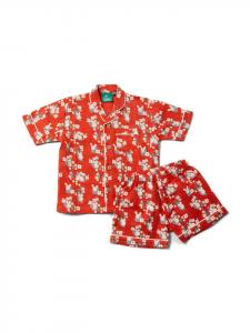 Little Green Radicals Пижамные шорты на пуговицах, красные