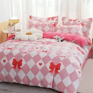 AVIVI Комплект постельного белья 4 предмета, простыня, пододеяльник 220x240 см