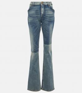 Джинсы bootcut со средней посадкой Balmain, Bleu Jean