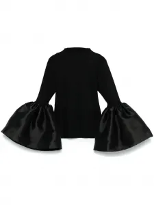 Топ с расклешенными рукавами Marques'Almeida, черный