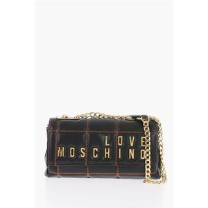 LOVE стеганая сумка из искусственной кожи с цепочным ремнем через плечо Moschino, черный
