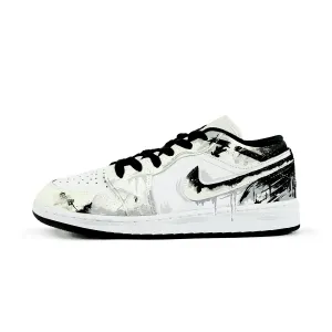 Air 1 Mist амортизация, износостойкие низкие детские баскетбольные кроссовки для подростков Jordan, серый