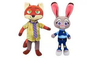 Плюшевая кукла Zootopia Series Nick Judy высотой 29 см Disney
