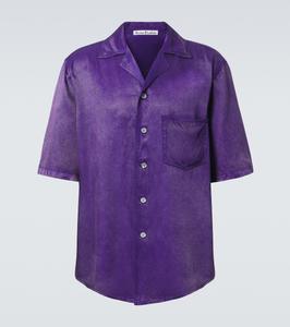 Рубашка из твила Acne Studios, Dark Purple