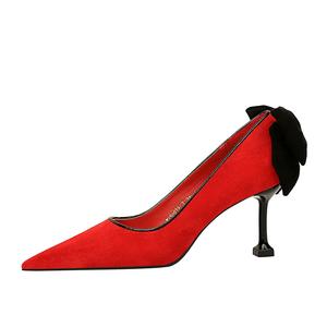 QITUMAUL Стройные каблуки на высоком каблуке женские красные, цвет Red[Heel Height 8cm]