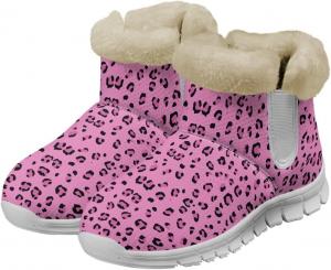 Женские зимние сапоги JoyLamoria, теплые ботинки, красные с принтом грибов, луны и звезд, пушистые ботильоны на меху для женщин, уютные обувь для прогулок, легкие кроссовки