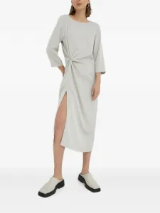 Платье миди с закруткой спереди Bruuns Bazaar, серый