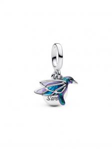 Шарм Pandora Hummingbird Double Dangle Charm, стерлинговое серебро