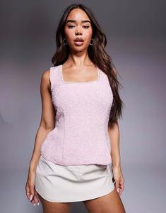 Топ из букле розового цвета River Island