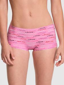 Трусики-Шорты No-Show Pink, smooth pink lollipop script print