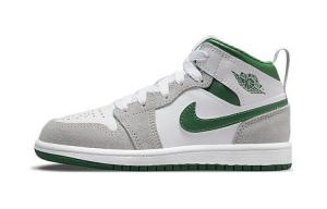 Кроссовки Jordan 1 Mid SE White Pine Green Smoke Grey PS