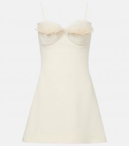 Мини-платье с оборками David Koma, белый