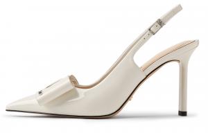 Маленькие туфли Ck Slim Heel на высоком каблуке 10 см женские CHARLES&KEITH, Chalk белый