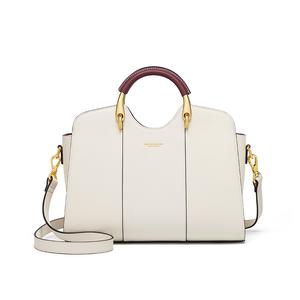 Сумка через плечо из натуральной кожи коровы, большая, женская, разноцветная CNOLES, модель "Облачный Халат Красный Рассвет"