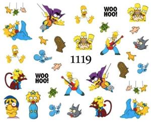 Водные наклейки для ногтей - №1119, Raisin