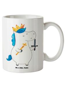 Кружка XL Король-единорог с мечом, без слов, белого цвета Mr. & Mrs. Panda