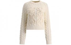 Свитер Loewe с вышитым узором, белый