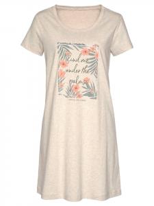 LASCANA Ночная рубашка цвета песочного меланжа