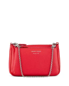 Двойная мини-сумка с принтом оленя Emporio Armani, красный