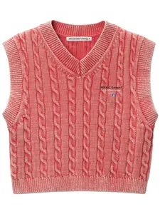 Жилет фактурной вязки Alexander Wang, розовый