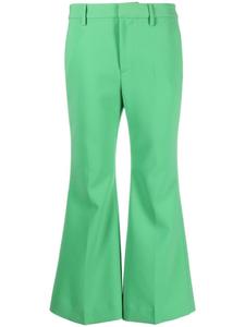 Dsquared2 укороченные расклешенные брюки, зеленый