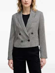 Пиджак с елочкой Sisley, серый