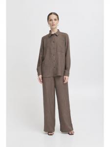 Рубашка с длинными рукавами - IXREMI Классический крой из тикового дерева с отделкой под булавку. ICHI