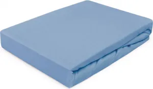 Простыня на резинке, трикотажная, 160х200 см, синяя Darymex