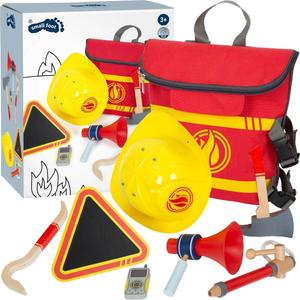Рюкзак маленького пожарного со шлемом и деревянным мегафоном Inna marka