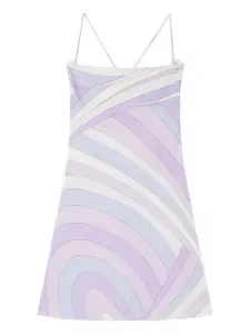 Платье с воротником--хомутом Pucci, фиолетовый