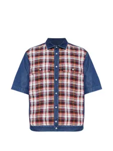 Джинсовая рубашка в клетку Dsquared2, синий