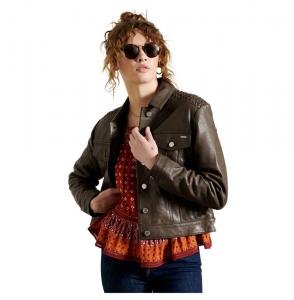 Куртка Superdry Leather Stateside, коричневый