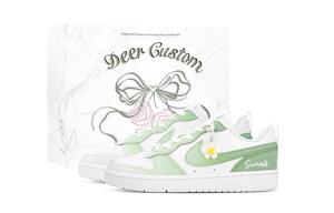 Nike Кроссовки для скейтбординга Court Borough DEER Sunflower Low Top, бело-зеленые, для подростков