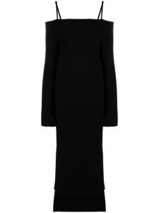 Nanushka платье макси Bibian с открытыми плечами, серый