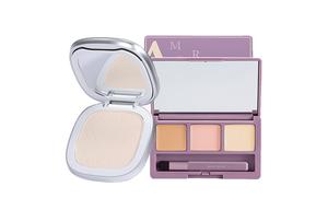 Палетка для макияжа Space Powder+Tricolor для маскировки и контроля жирного блеска #01 AMORTALS