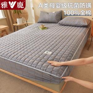 Yalu Комплект постельного белья из 3 предметов (простыня на резинке 180х200 см, 2 наволочки), цвет Xiao Tiao Gray Grid, чистый хлопок