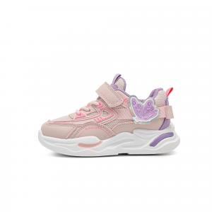 Дышащие, легкие, амортизирующие, низкие, повседневные детские кроссовки WARRIOR, розовый/фиолетовый
