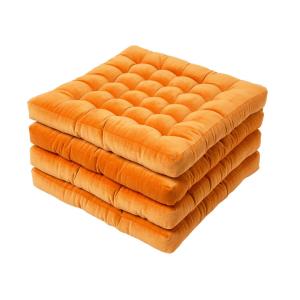 Подушка на стул Homescapes, 40x40x5 см, апельсин