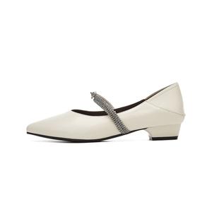 EBLAN Туфли Мэри Джейн женские бежевые