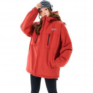 Пуховик Unisex Hooded Moderate Puffer Jacket WARRIOR, розовыйfinch красный (diy badge)