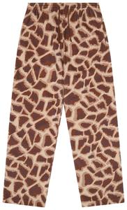 Спортивные штаны Denim Tears с принтом жирафа и искусственным мехом, коричневые