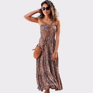 Женское платье-макси с присборенным верхом Lascana